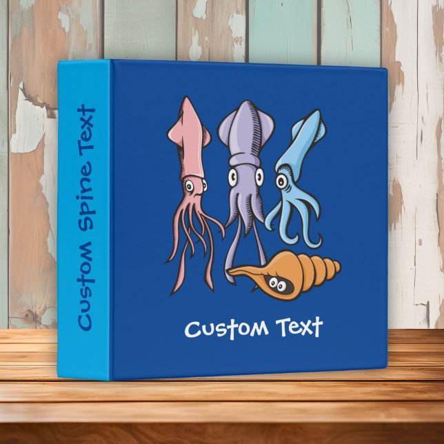 Squid Cartoons 3 Ring Binder (Creator Uploaded)