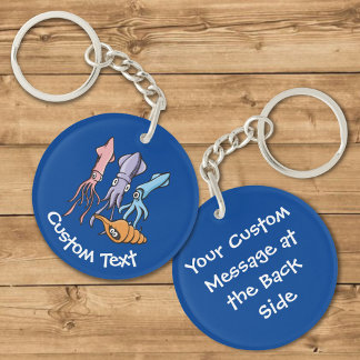 Squid Cartoons Keychain