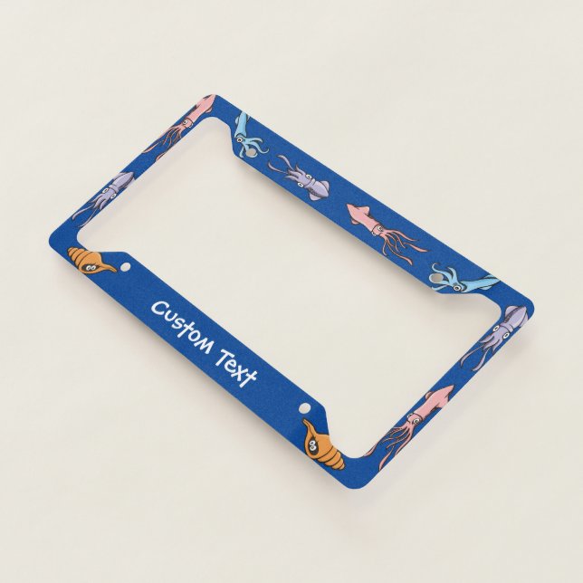 Squid Cartoons License Plate Frame (3/4)
