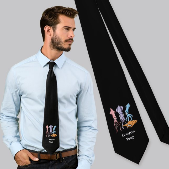 Squid Cartoons Neck Tie (Creator Uploaded)