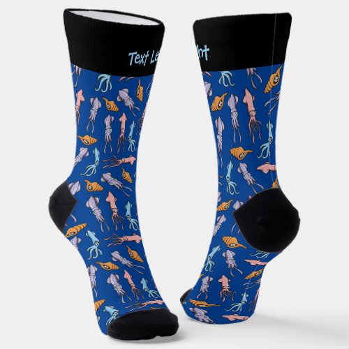 Squid Cartoons Pattern Socks