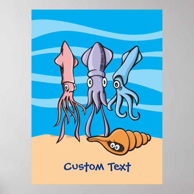 Squid Cartoons Poster (Front)