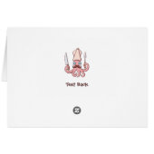 Squid Chef Cartoon (Back Horizontal)