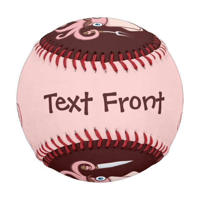 Squid Chef Cartoon Baseball (Front)