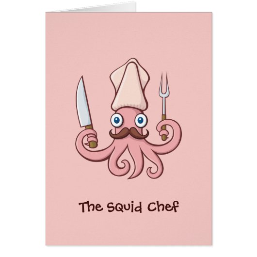 Squid Chef Cartoon Cards (Front)