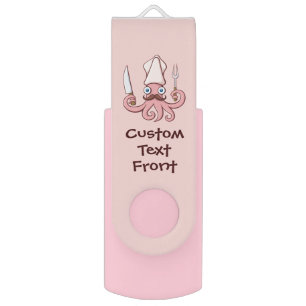 Squid Chef Cartoon Flash Drive