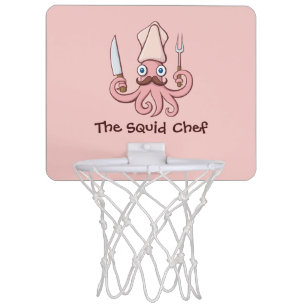 Squid Chef Cartoon Mini Basketball Hoop