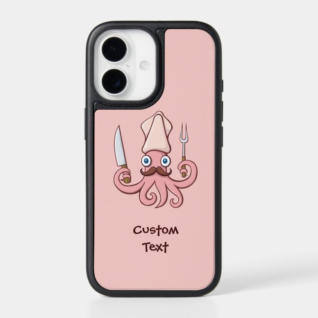 Squid Chef Cartoon Otterbox iPhone Case (Back)