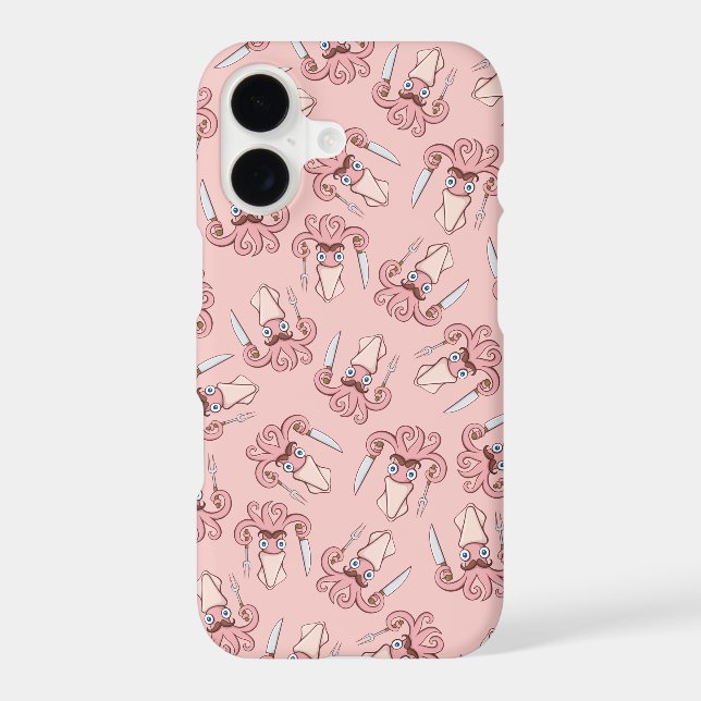 Squid Chef Cartoon Pattern Case-Mate iPhone Case (Back)