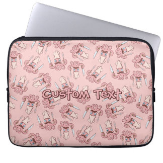 Squid Chef Cartoon Pattern Laptop Sleeve