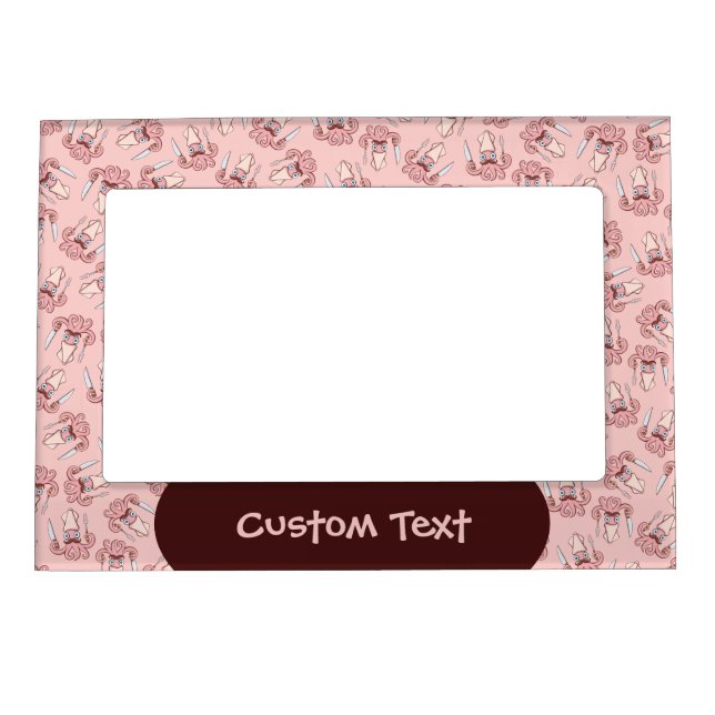 Squid Chef Cartoon Pattern Magnetic Frame (Front)