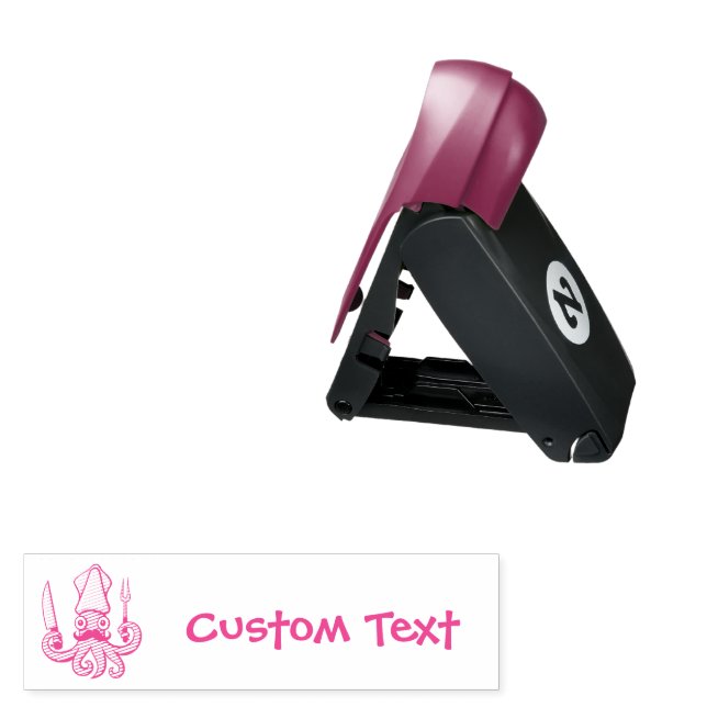Squid Chef Cartoon Pocket Stamp (Open with Design)