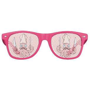 Squid Chef Cartoon Retro Sunglasses