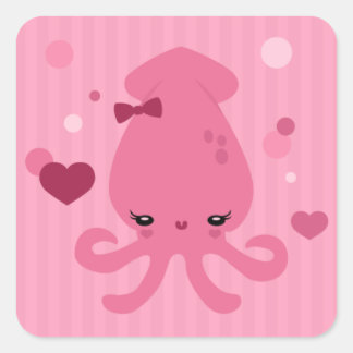 Squid Cutie Square Sticker