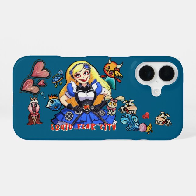 Squid Fear City ALICE EDITION  iPhone Case (Back Horizontal)