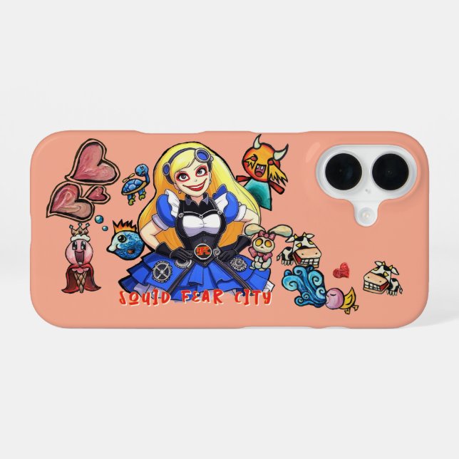 Squid Fear City ALICE EDITION  iPhone Case (Back Horizontal)