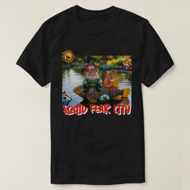 Squid Fear City Gnome Edition T-Shirt (Design Front)