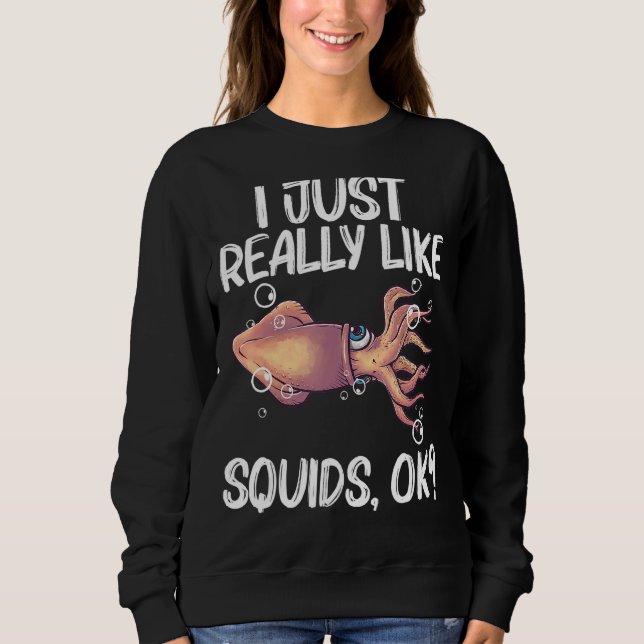 Squid For Men Women Giant Squid Octopus Tentacles Sweatshirt (Front)