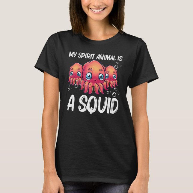 Squid For Men Women Octopus Shore Kraken Costume   T-Shirt (Front)