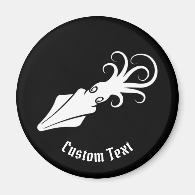 Squid Icon White Magnet (Front)