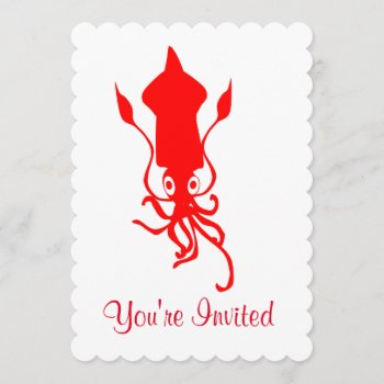 Squid Invitation by StyleCountry at Zazzle