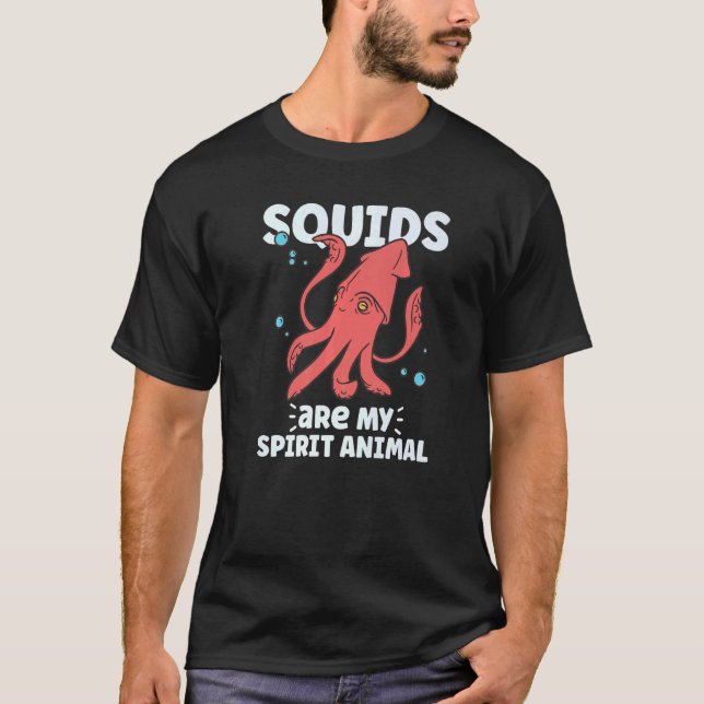 Squid  Octopus  Squid Marine Biologist T-Shirt (Front)