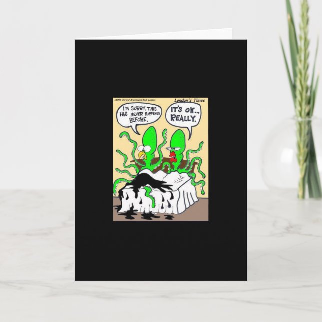 Squid Premanture Ejaculation Funny Greeting Card (Front)