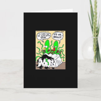 Squid Premanture Ejaculation Funny Greeting Card