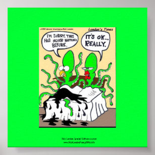 Squid Premanture Ejaculation Funny Poster