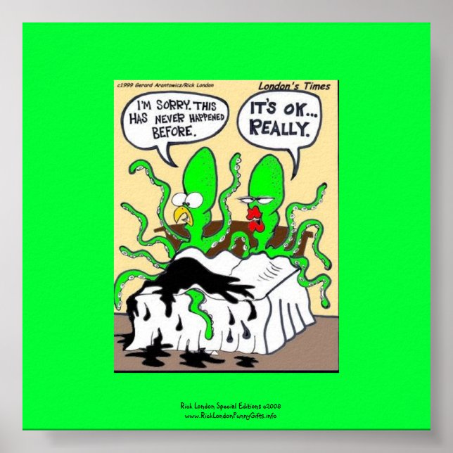Squid Premanture Ejaculation Funny Poster (Front)