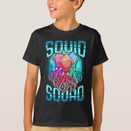 Squid Squad Sea Animal Ocean Lover Octopus Friends T-Shirt