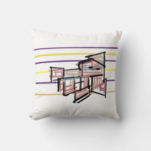 Squid summer joy throw pillow