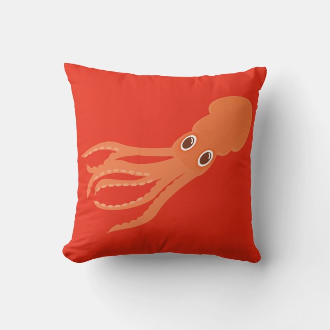 Squid Throw Pillow (Front)