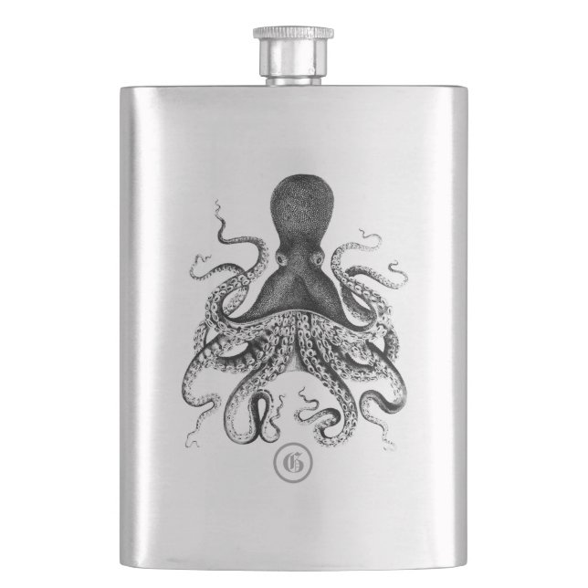Squid with Monogram Classic Flask (Front)
