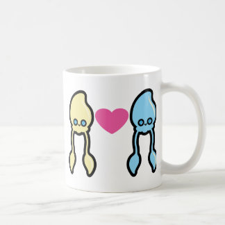 Squids in love coffee mug