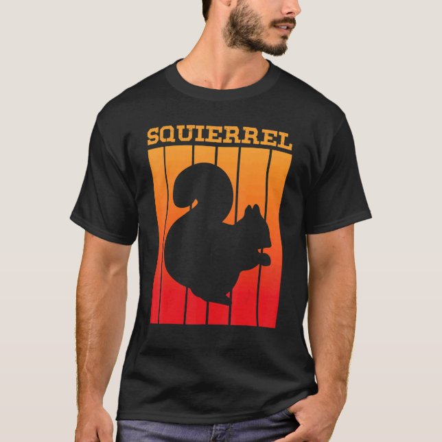Squierrel Shadow Silhouette At Sunset T-Shirt (Front)
