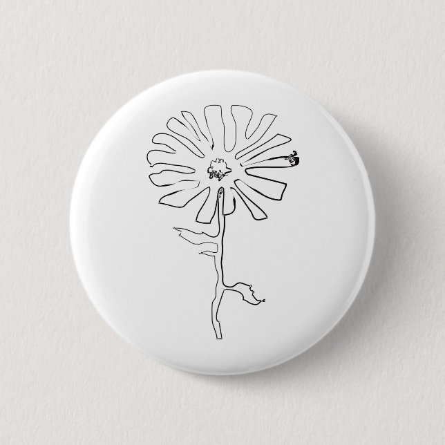 squiggle flower button (Front)