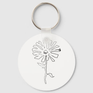 squiggle flower keychain