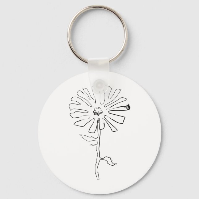 squiggle flower keychain (Front)