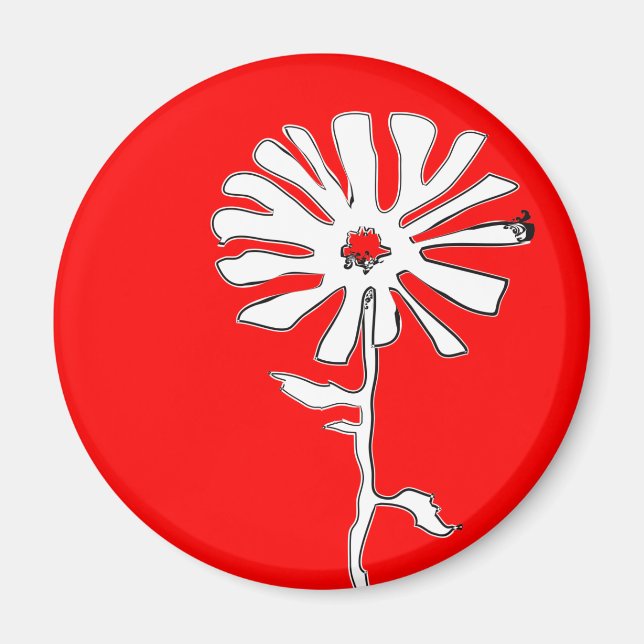 squiggle flower magnet (Front)
