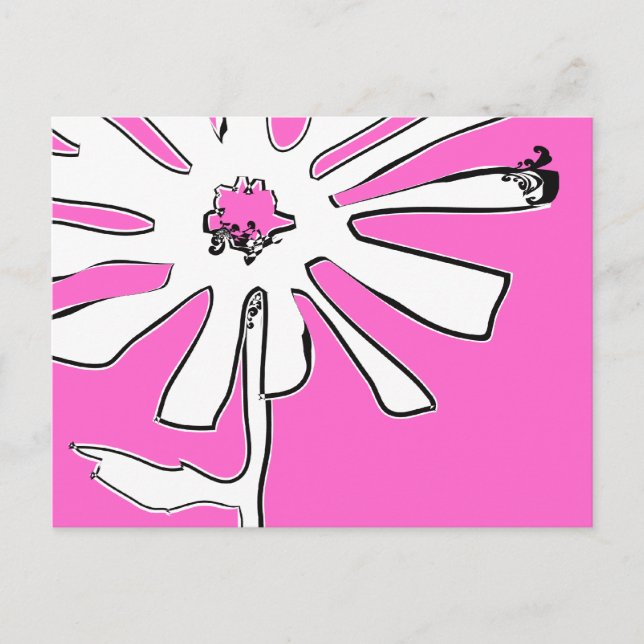 squiggle flower postcard (Front)