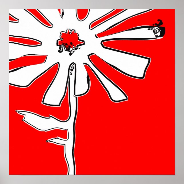 squiggle flower poster (Front)