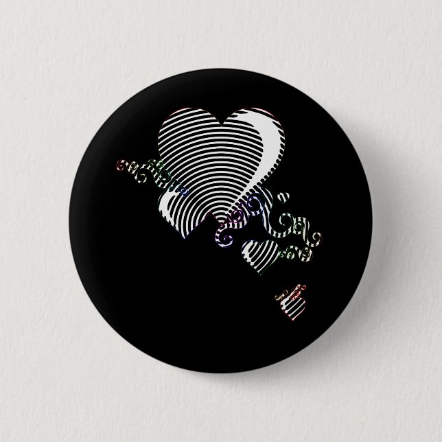 squiggle hearts button (Front)