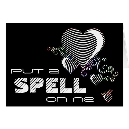 squiggle hearts. put a spell on me. cards (Front Horizontal)