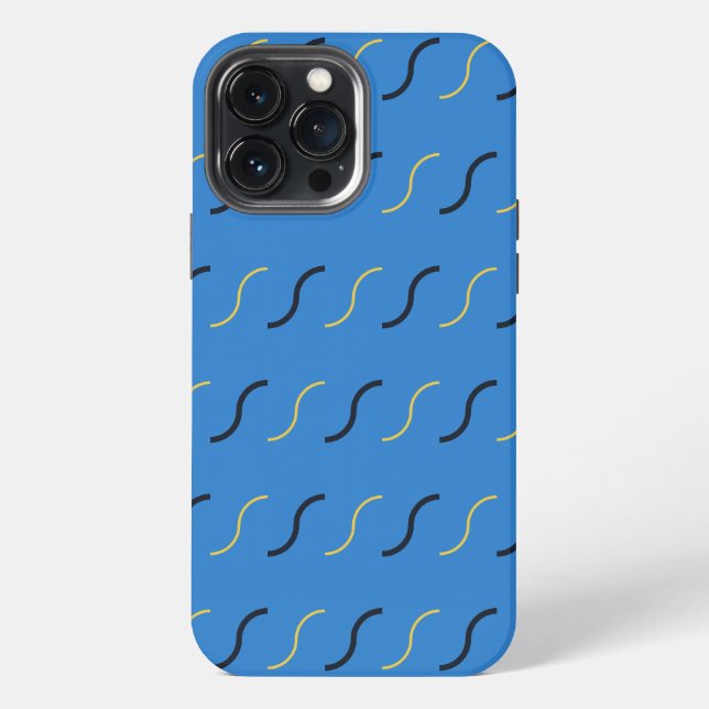 Squiggles of Blue Iphone Case (Back)