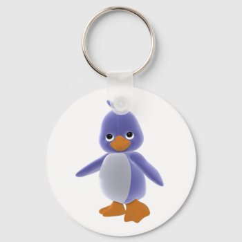 Squiggles Penguin Keychain by mariannegilliand at Zazzle