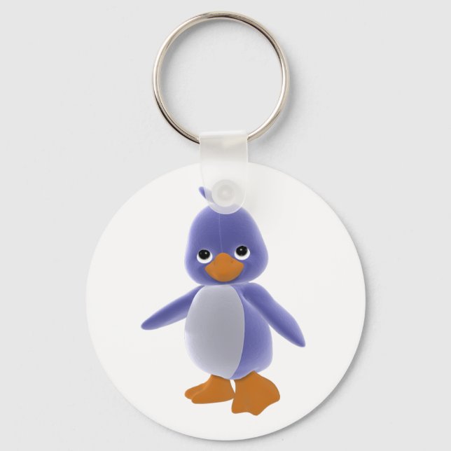 Squiggles Penguin Keychain (Front)