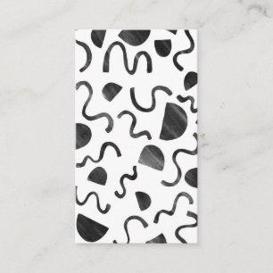 Squiggles + Shapes Bold Chic Minimal Unique Business Card