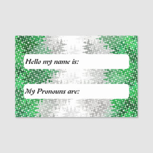 Squiggly Boho Customizable Grayromantic Pride Flag Name Tag