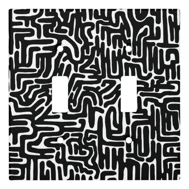 Squiggly Doodle Light Switch Cover (Front)